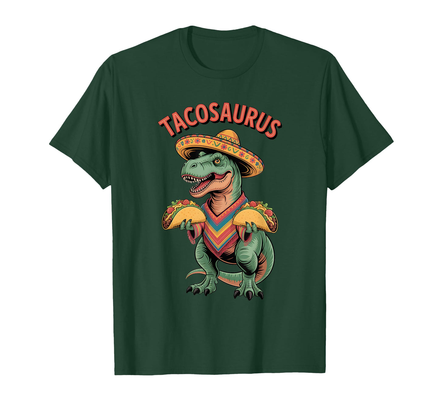 Funny Tacosaurus Dinosaur Cinco de Mayo Taco Tuesday Fiesta T-Shirt