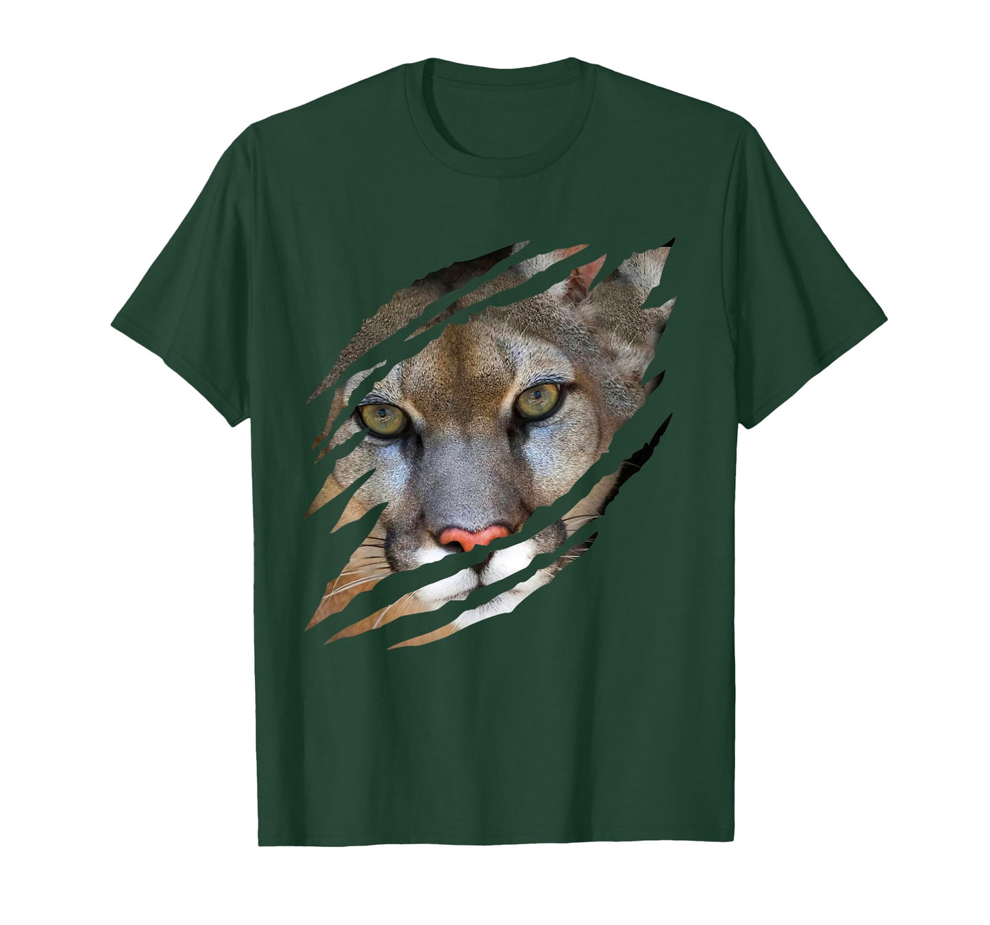 Mountain Lion Puma Cougar Claws Scratch Ripping Graphic T-Shirt