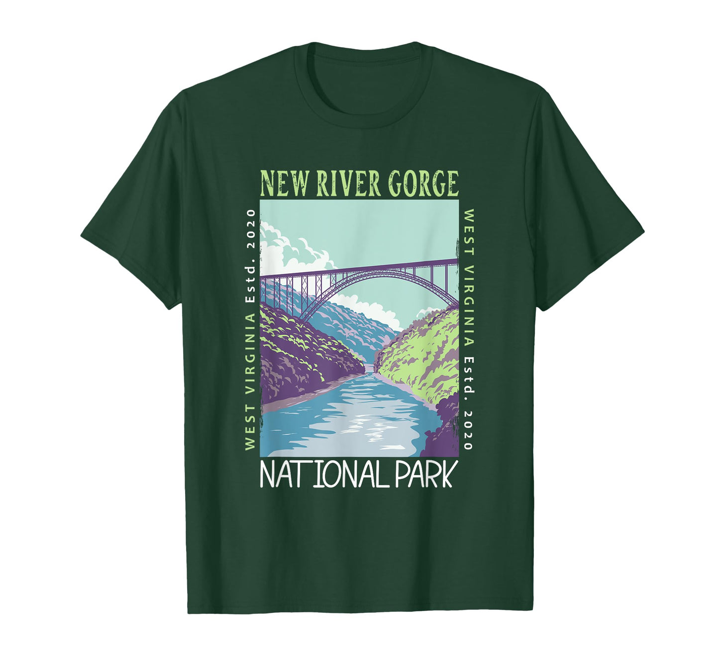 New River Gorge National Park Bridge Distressed Vintage T-Shirt