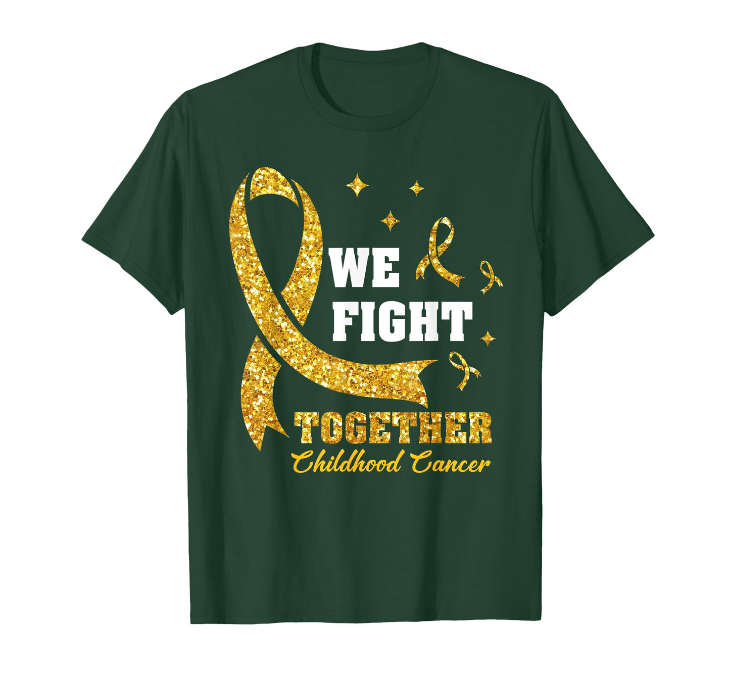 We Fight Together Childhood Cancer Awareness Gold Ribbon Kid T-Shirt