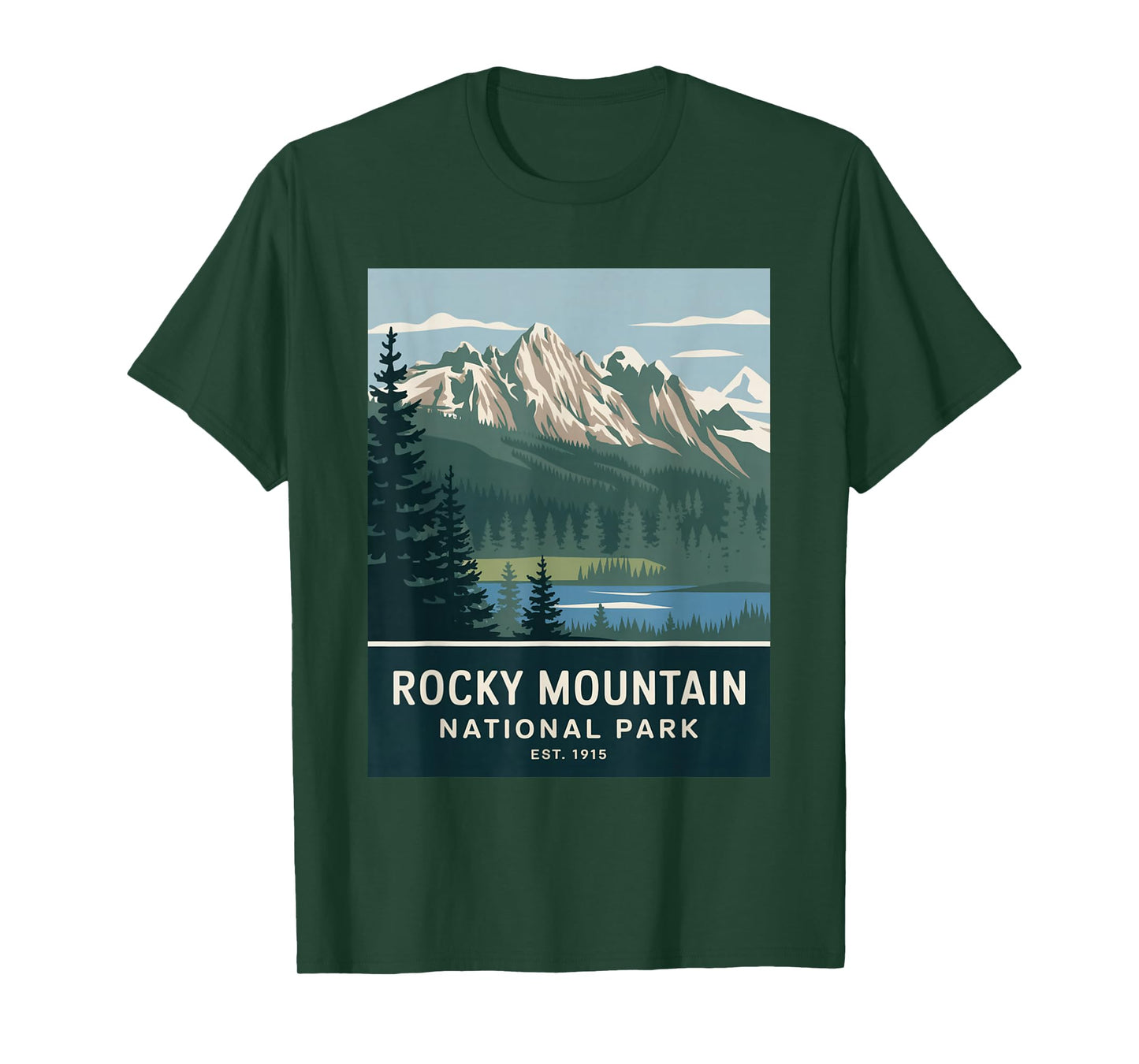 Rocky Mountain National Park Camping Hiking Men Women Kids T-Shirt