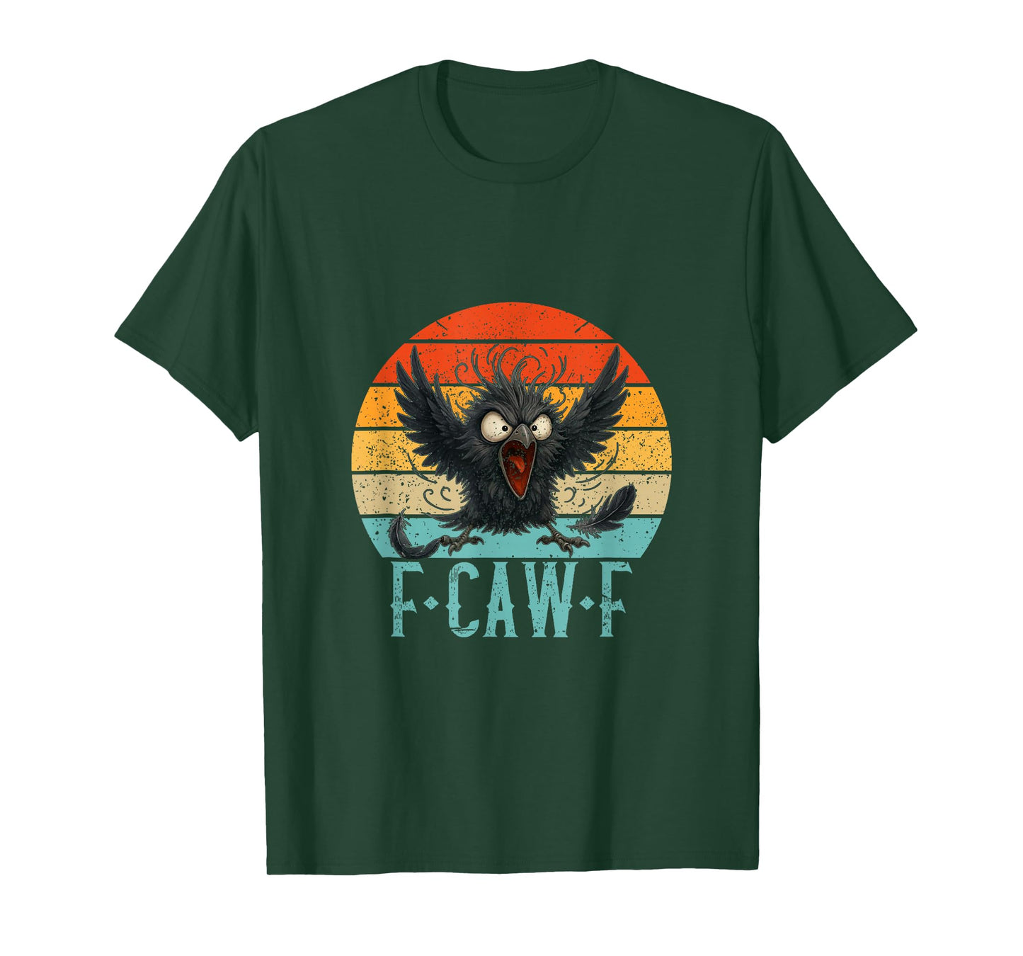 F-Caw-F Black Crow Black Bird Funny Crow F-Caw-F T-Shirt