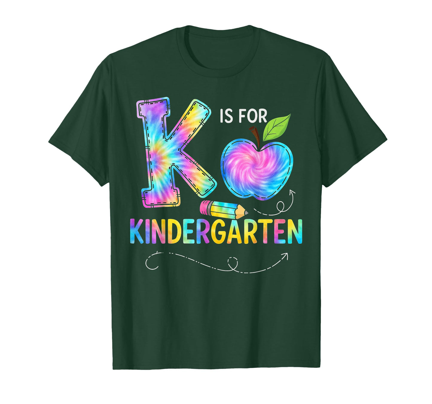 K Is For Kindergarten Teacher Tie Dye Back to School Kinder T-Shirt