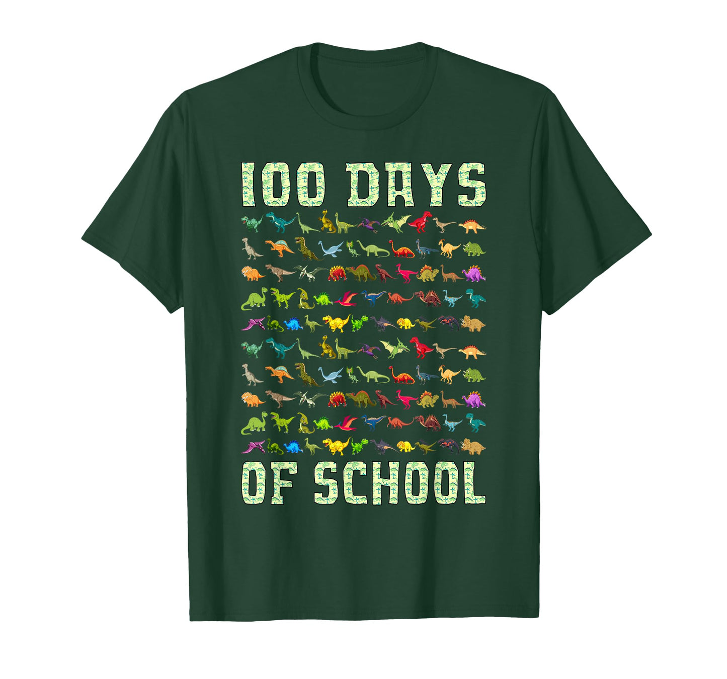 Dinosaur T Rex Happy 100th Day Of School Gifts 100 Days Smarter Kids Unisex T-Shirt Black Small Classic Fit Short Sleeve Modern Casual Round Neck Themed-T-Shirts Shirt