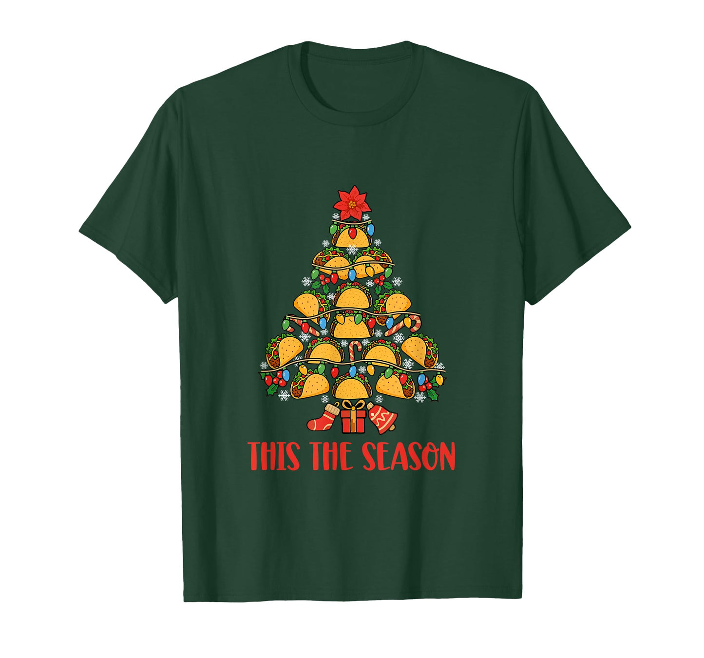 The Season Christmas Tree Tacos Food Lover Family Group T-Shirt