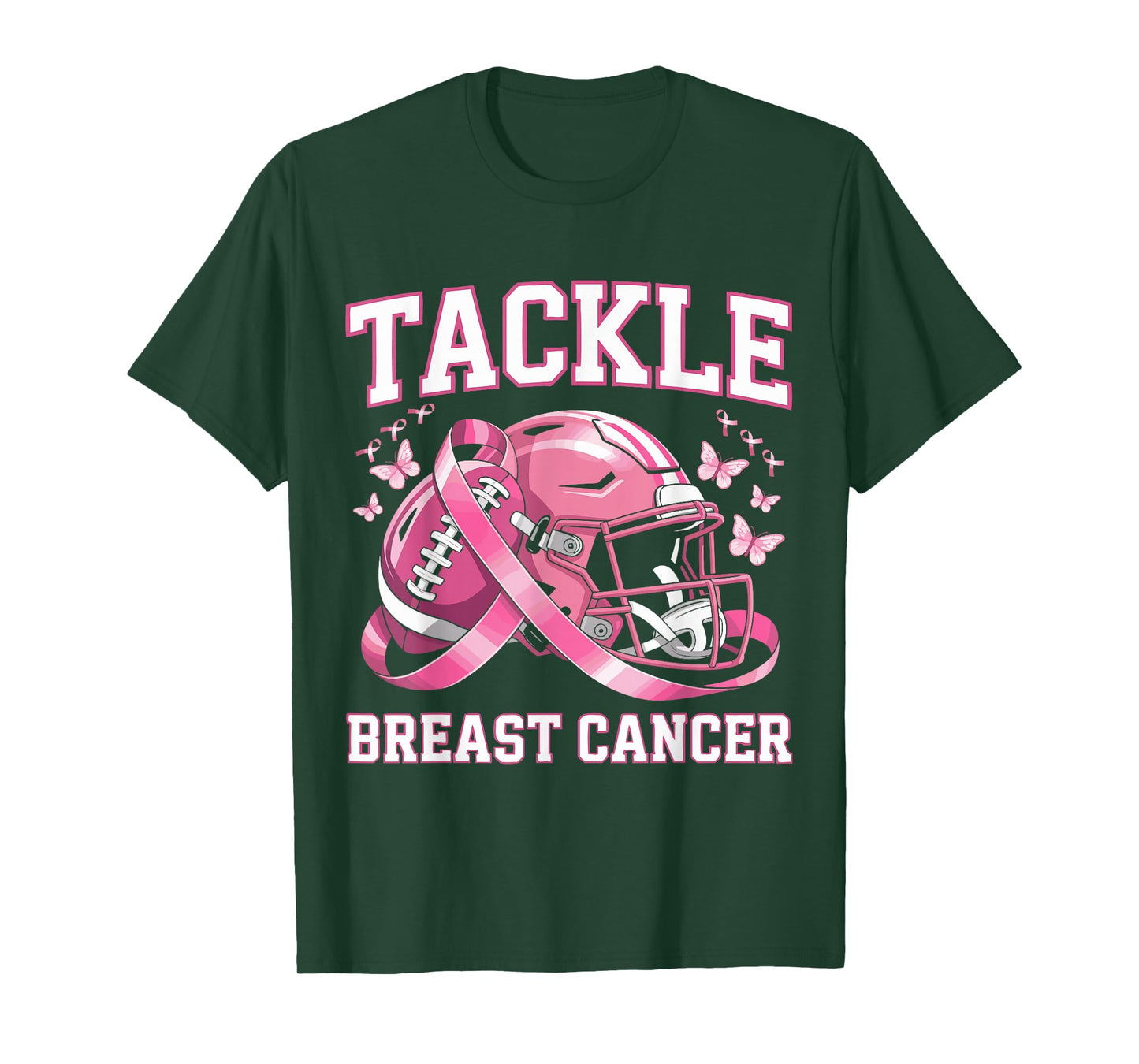 Tackle Breast Cancer Awareness American Football T-Shirt