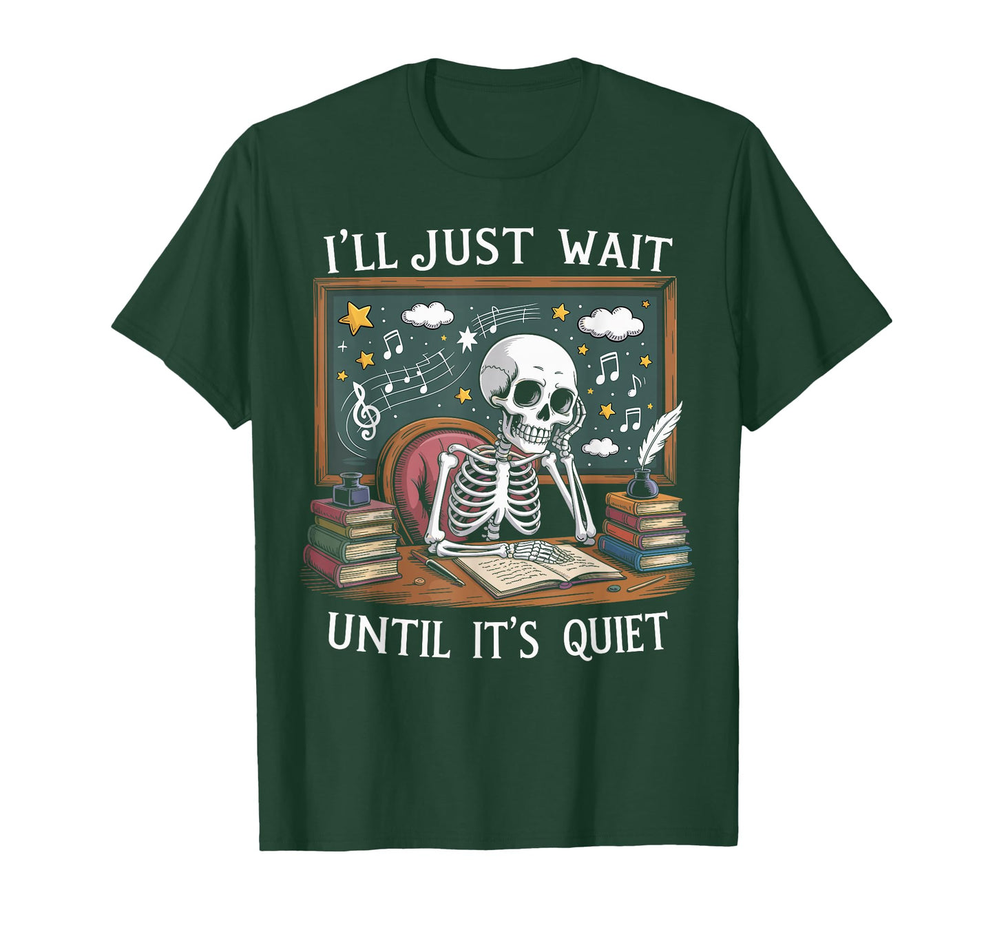 Halloween Teacher Tee Funny I'll Just Wait Until It's Quite T-Shirt
