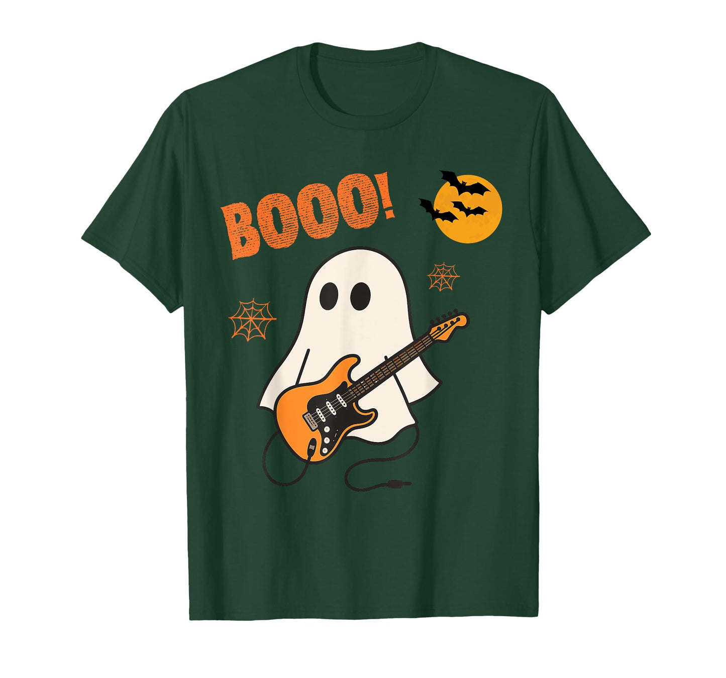 Vintage Halloween Spooky Guitar Rock Funny Skeleton Costume T-Shirt