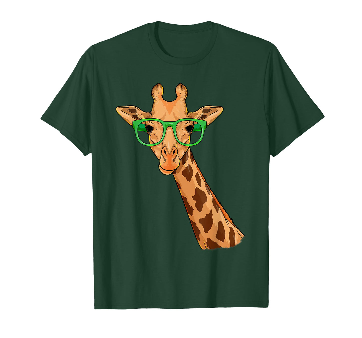 Hipster Giraffe Glasses Funny Zoo Animal African Safari T-Shirt