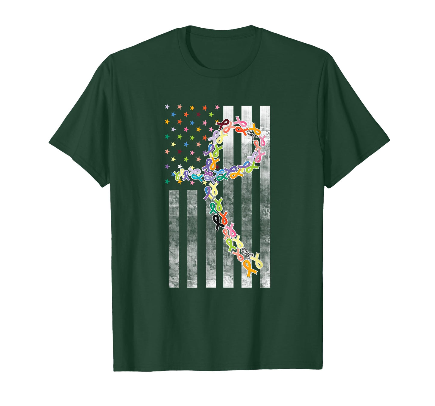 All Cancer Matters Awareness Day Ribbon Flag T-Shirt