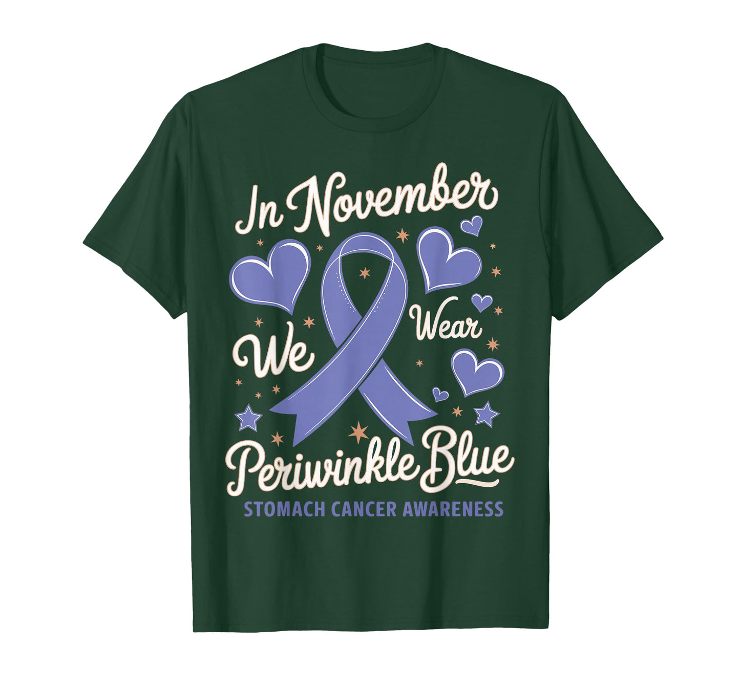 In November We Wear Periwinkle Blue Stomach Cancer Awareness T-Shirt