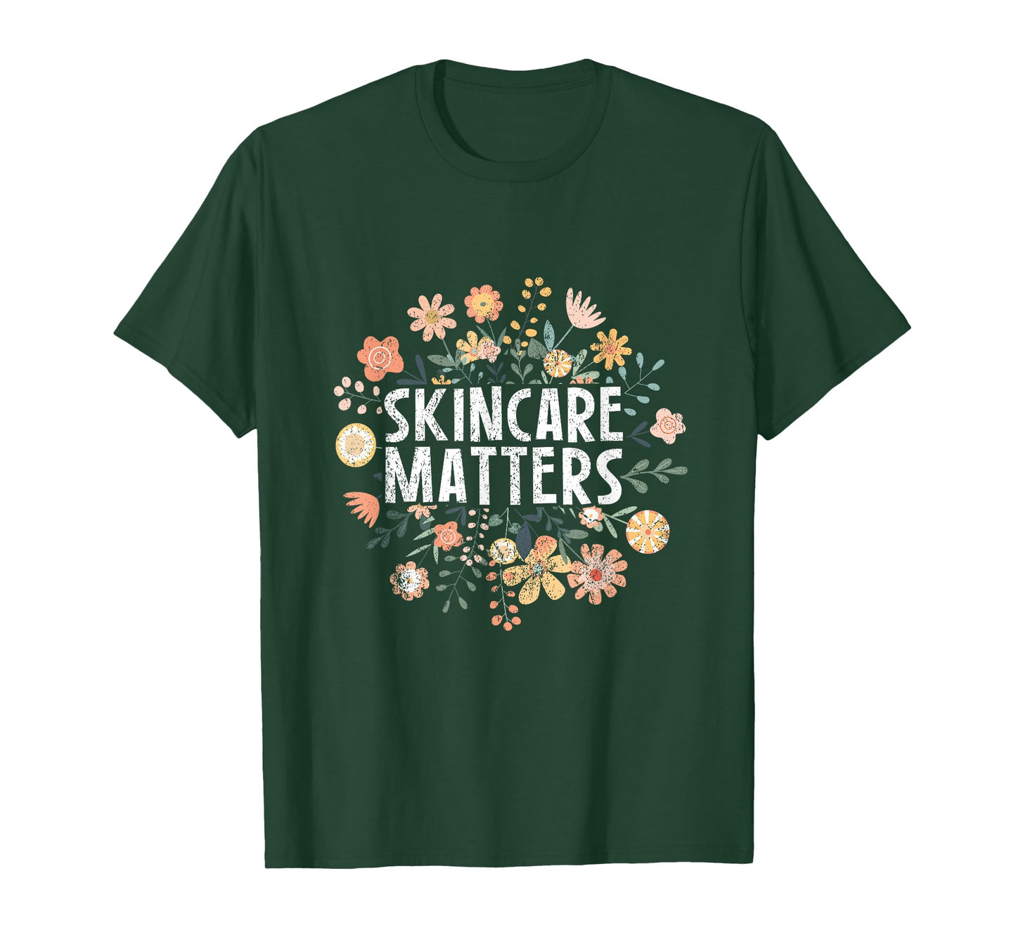 Vintage Skincare Matters Flowers Skin Esthetician Skincare T-Shirt