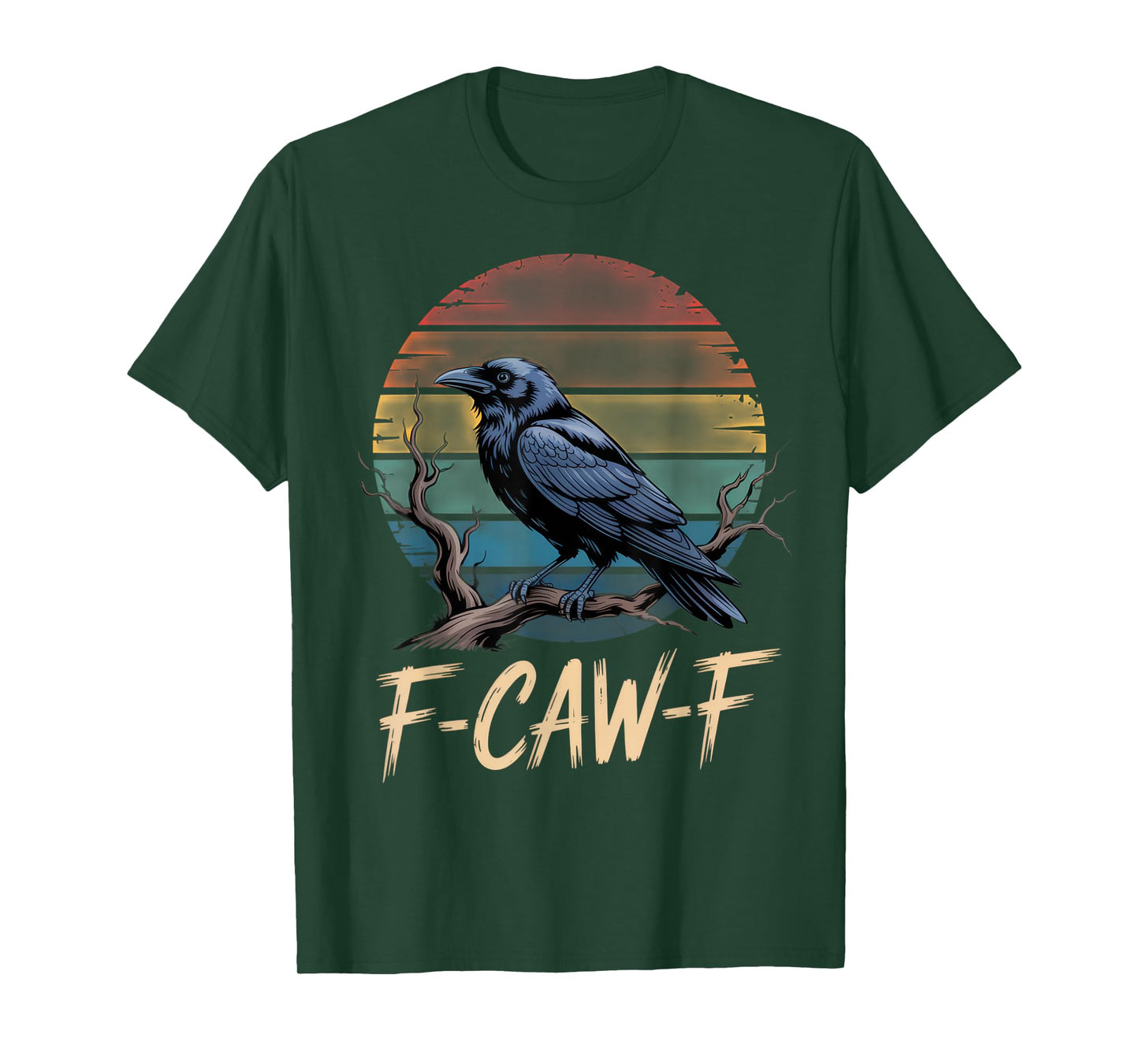 F-CAW-F Raven Art for Introverts with Sarcastic Humor T-Shirt