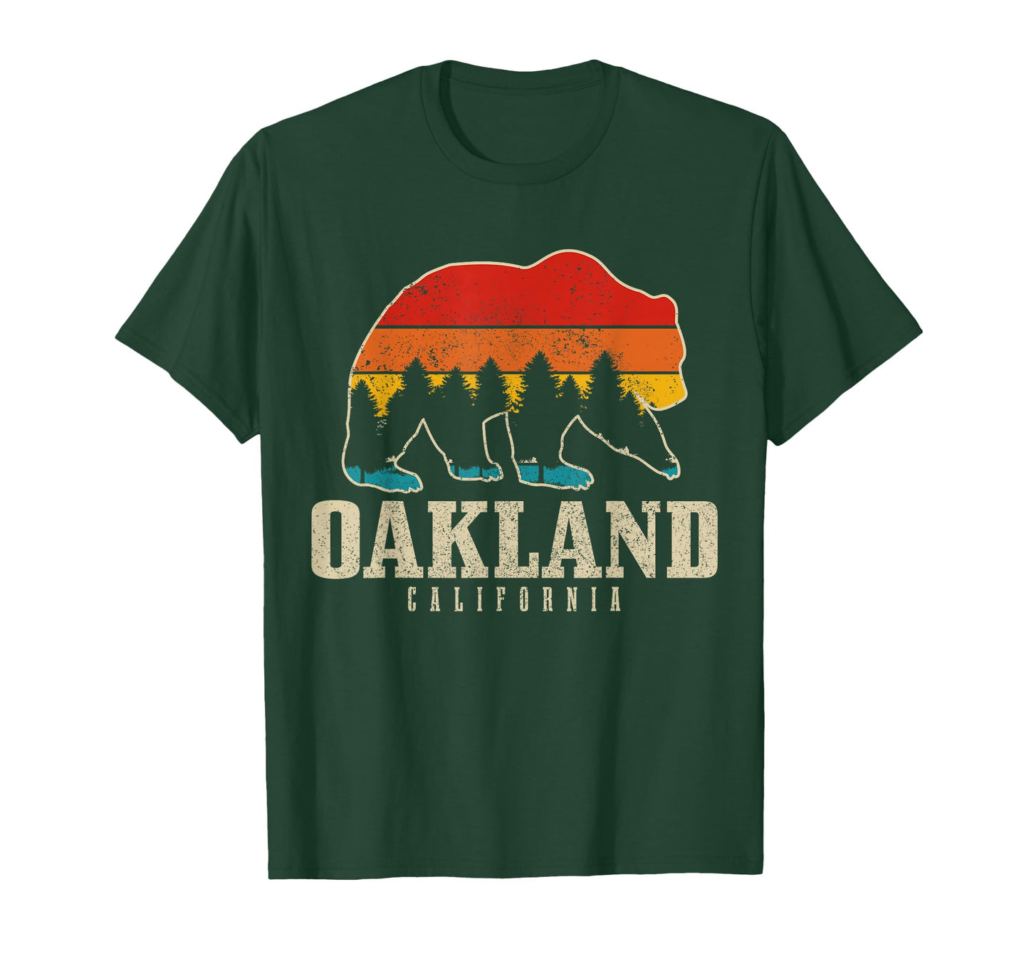 Oakland California Bear Nature Vintage Grizzly T-Shirt