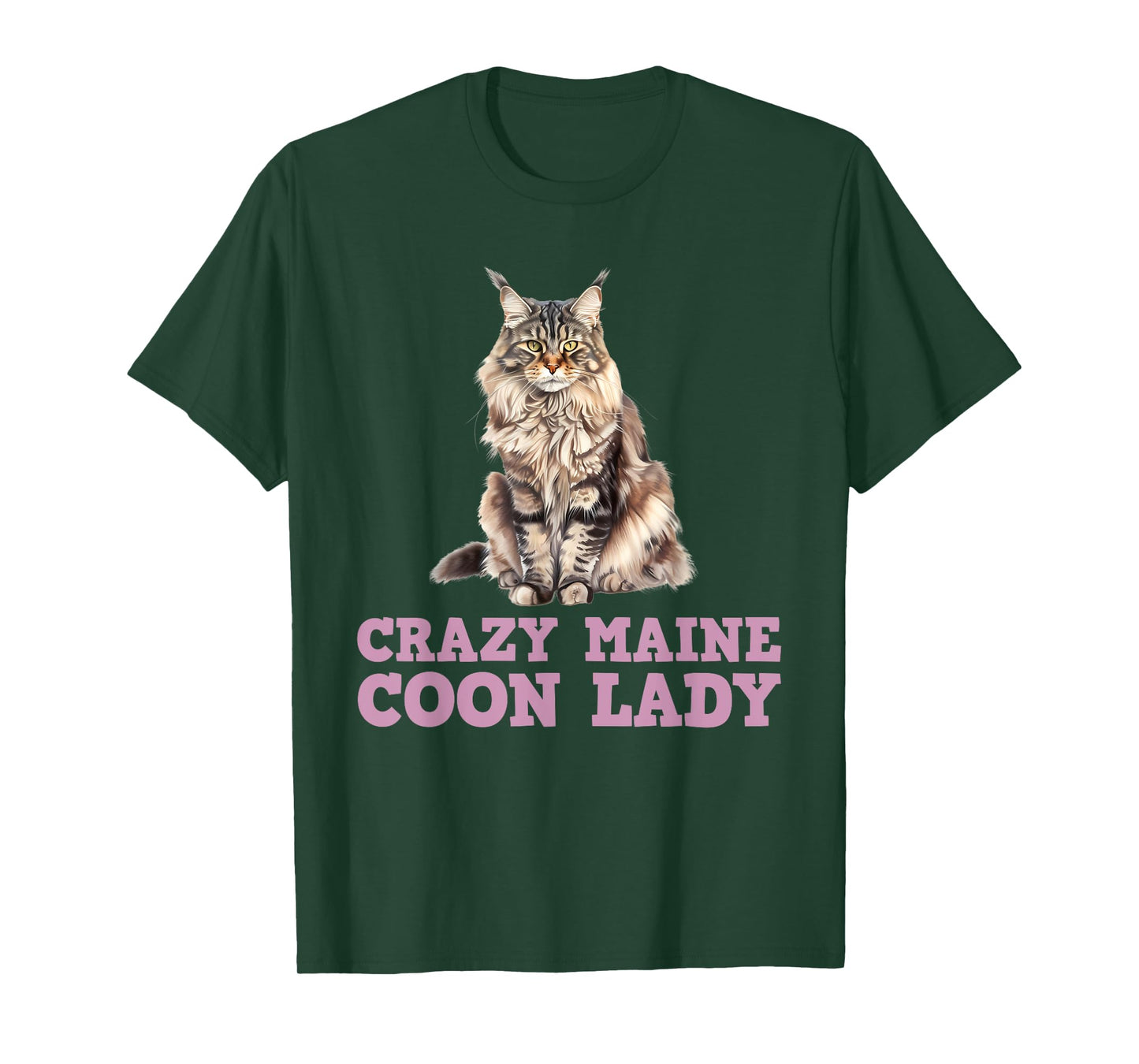 Maine Coon Mama CRAZY MAINE COON LADY Funny Women T-Shirt