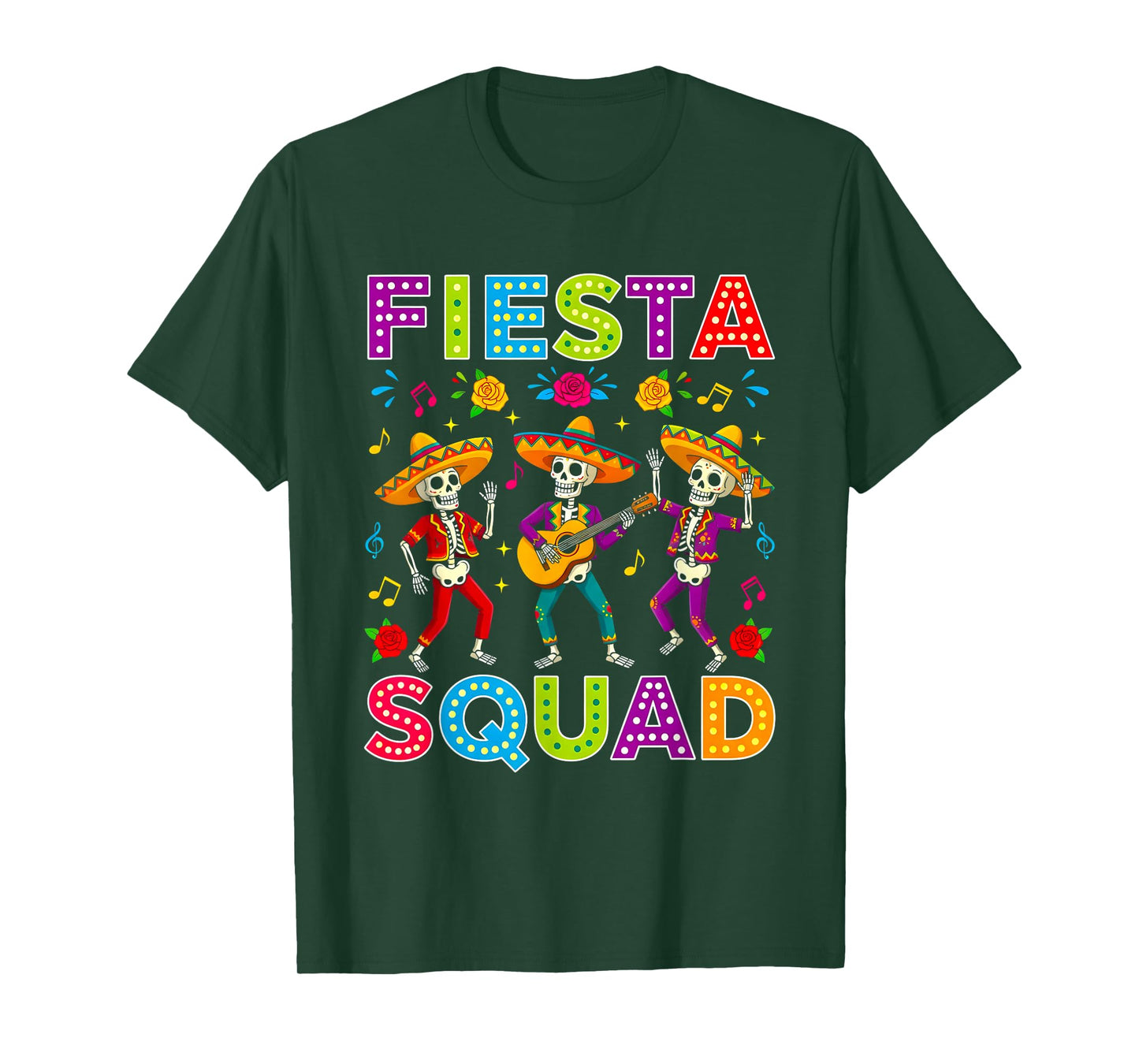 Fiesta Squad Cinco De Mayo Skeleton Funny Mexican Party T-Shirt