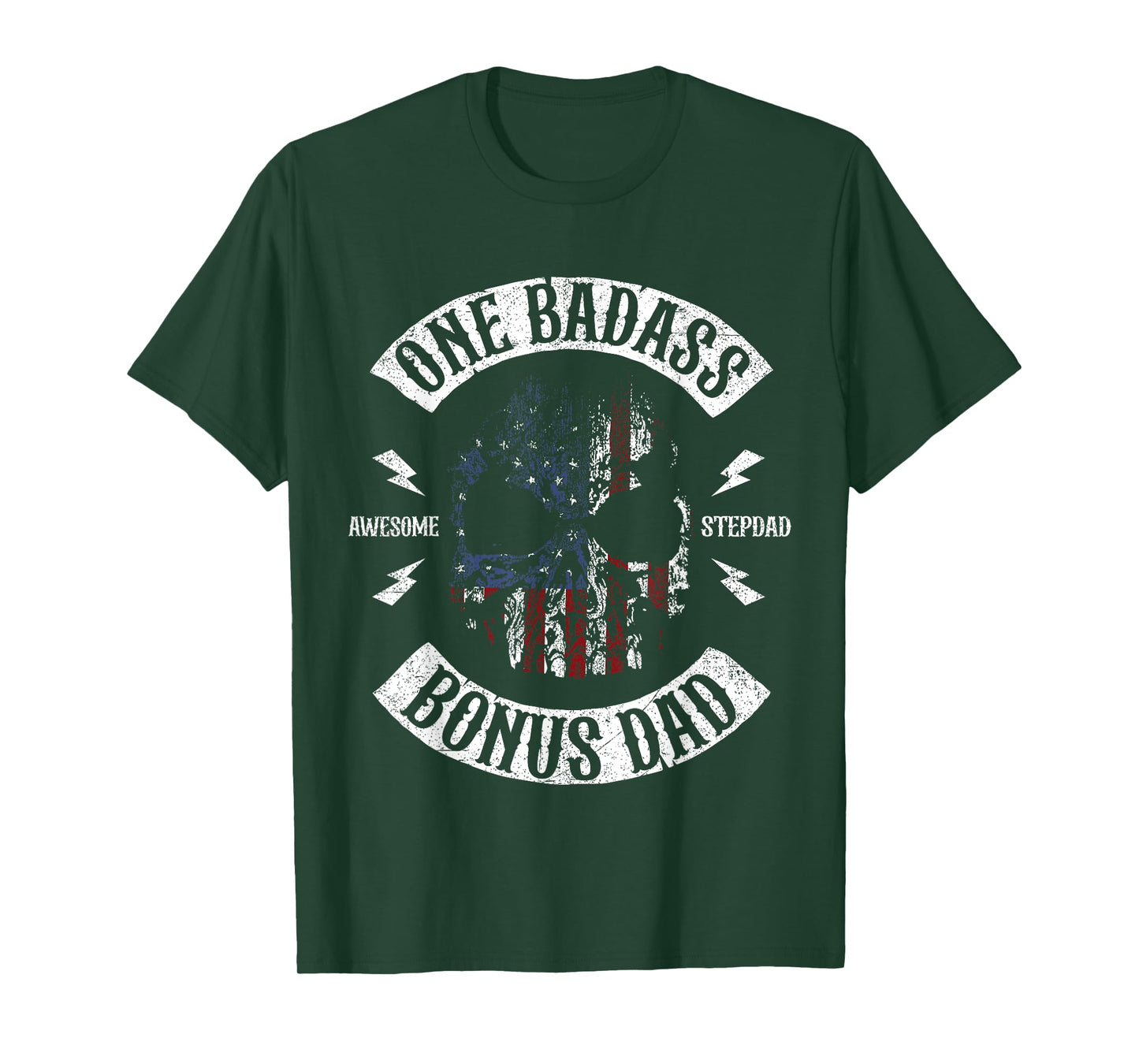 One Badass Bonus Stepdad Birthday Step Dad Fathers Day Gift T-Shirt