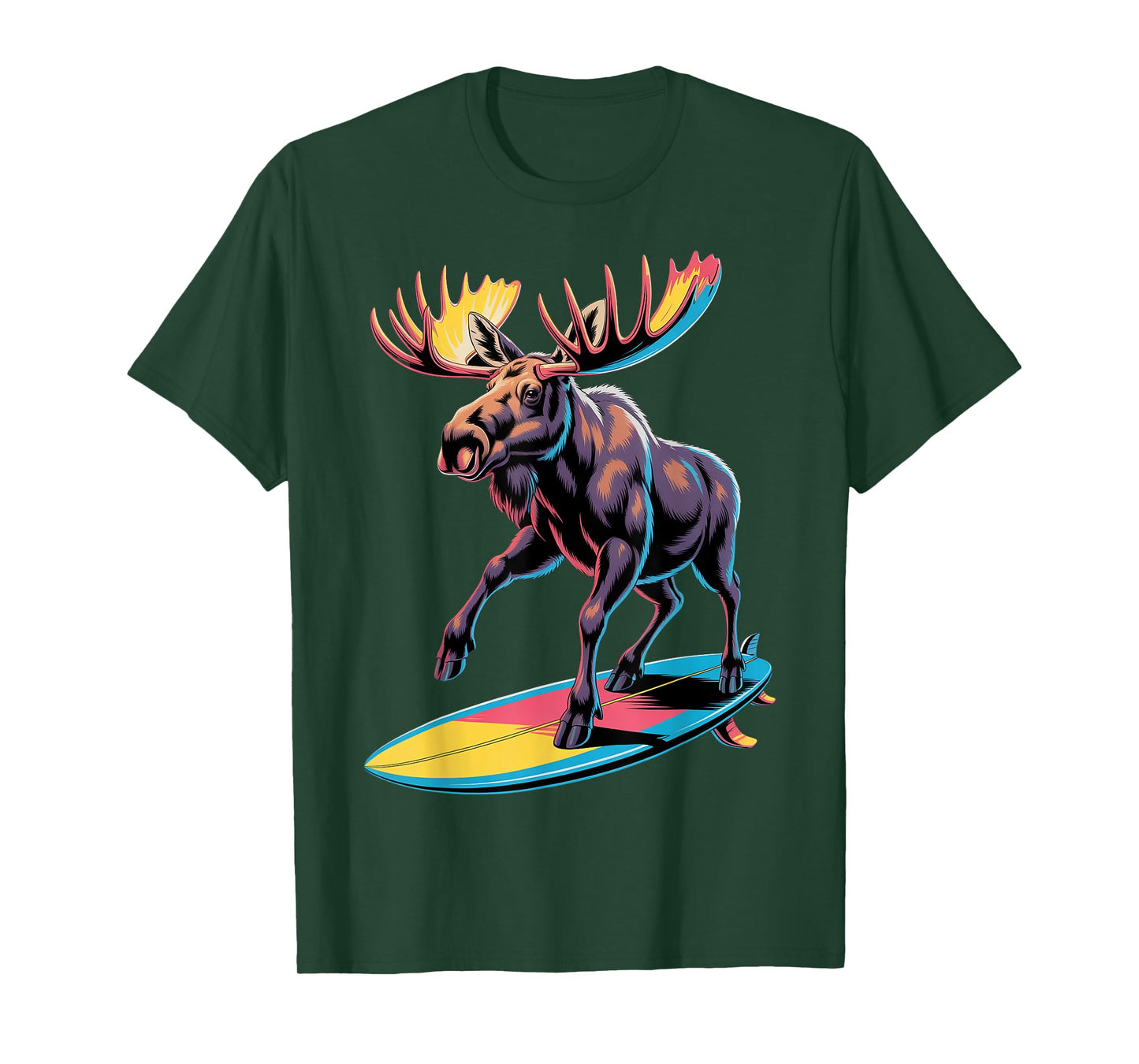 Moose Surfing Enthusiast T-Shirt