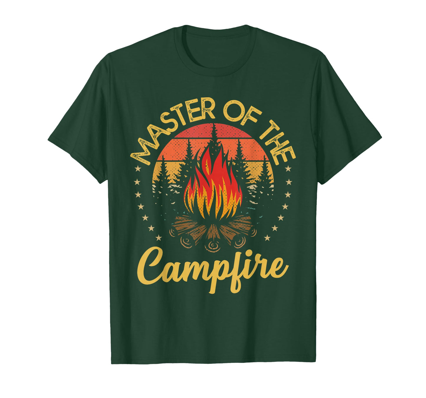 Funny Camping and Hiking Gifts for Men and Women Master of the Campfire Vintage Camping Lovers T-Shirt