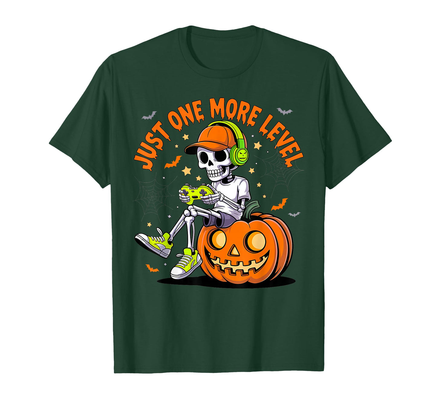 Funny Video Game Halloween Skeleton Gamer Costume Men Boys T-Shirt