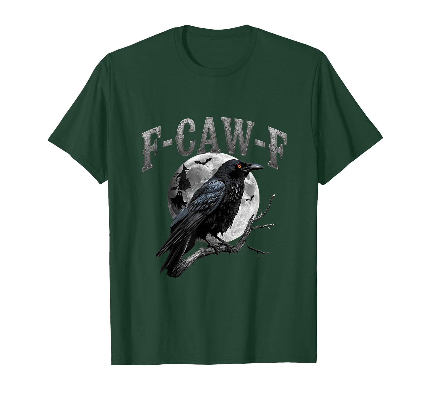 Dark F-Caw-F Crow Halloween Moonlight Black Raven Costume T-Shirt