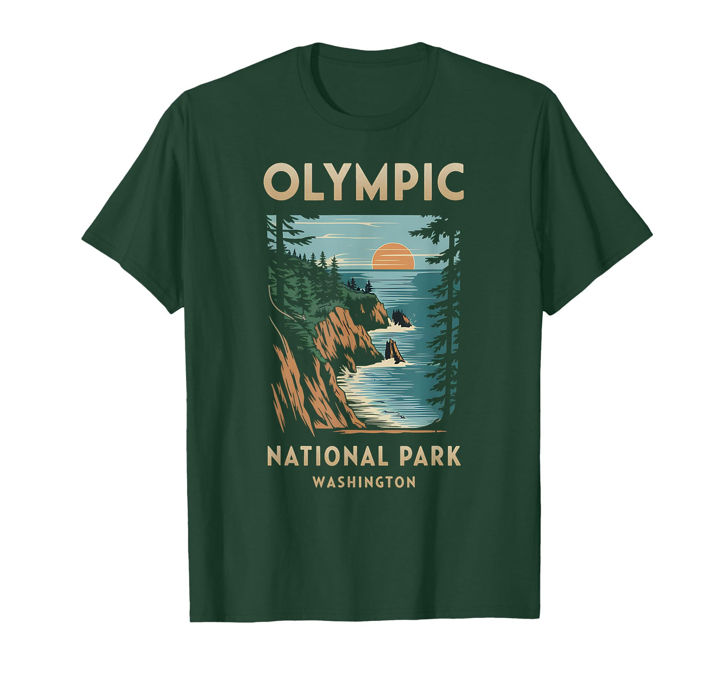 Scenic Sunset at Olympic National Park Washington T-Shirt