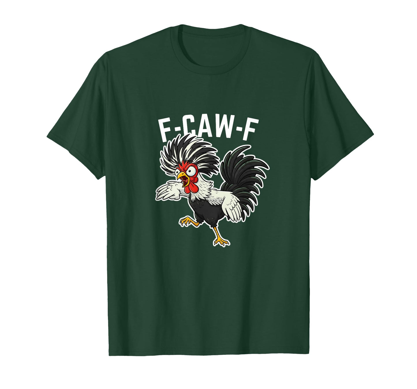Funny Chicken F-Caw-F Meme Black Crow Bird Adult Humor T-Shirt