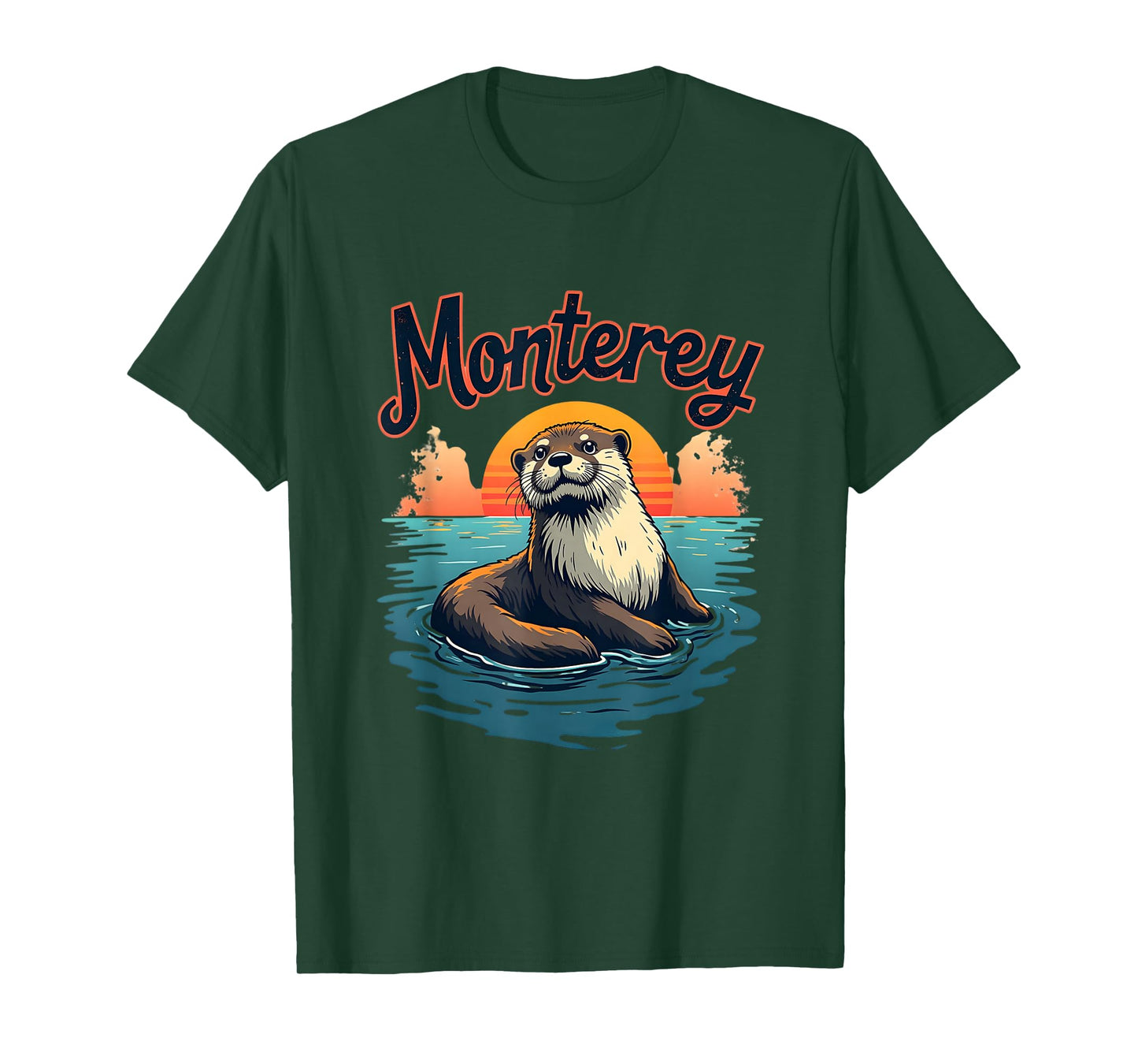 Vintage Sea Otter Monterey California 90s Aquarium Ocean T-Shirt