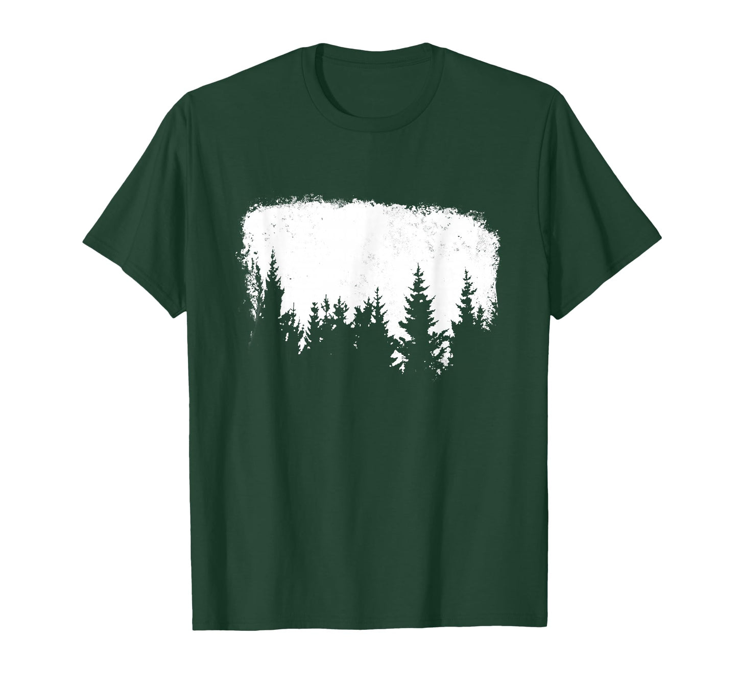 Minimalist Pine Tree Design World Traveler Graphic Clothing T-Shirt