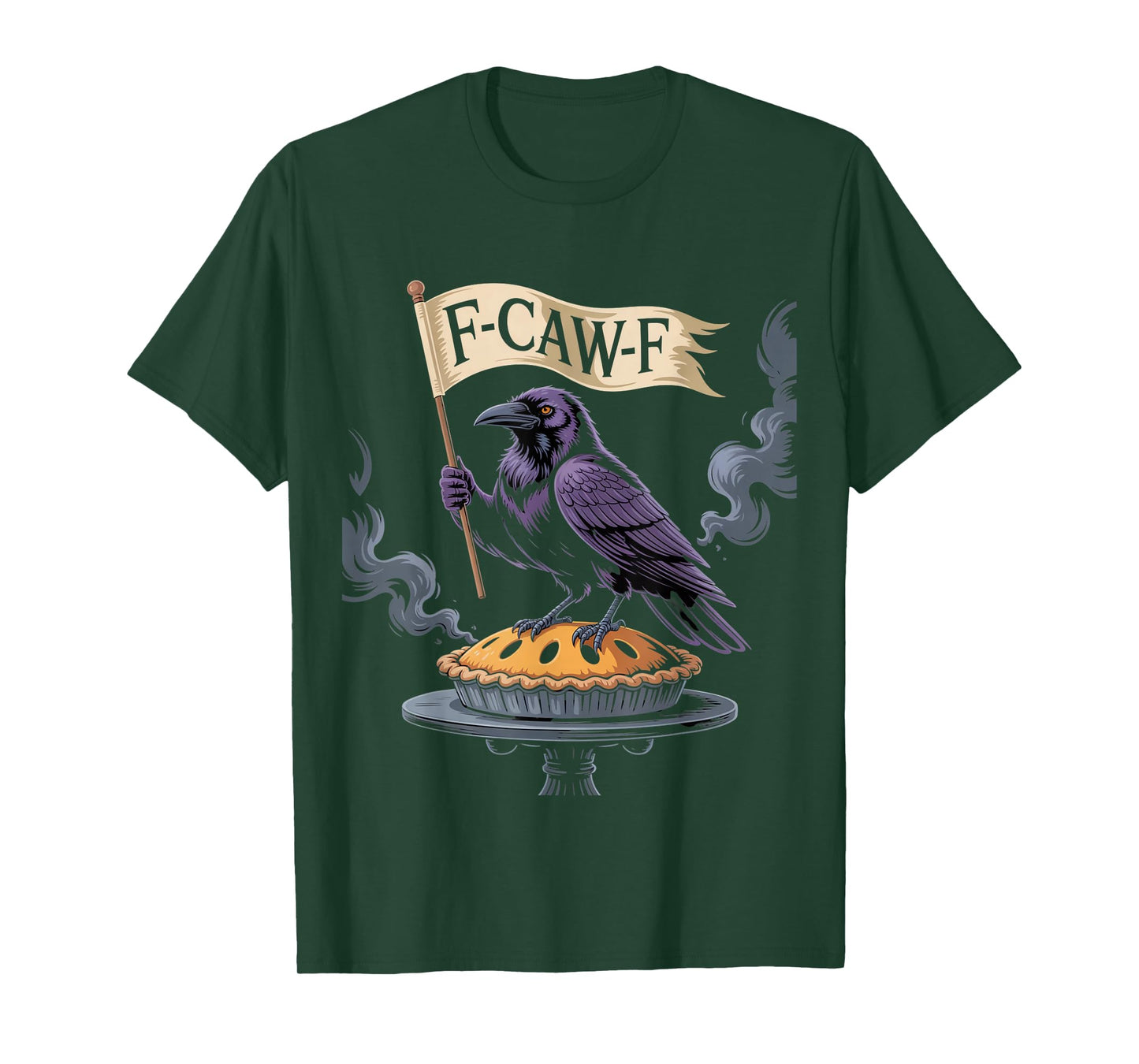 F-CAW-F Crow Thanksgiving Calories Don't Count Funny Turkey T-Shirt