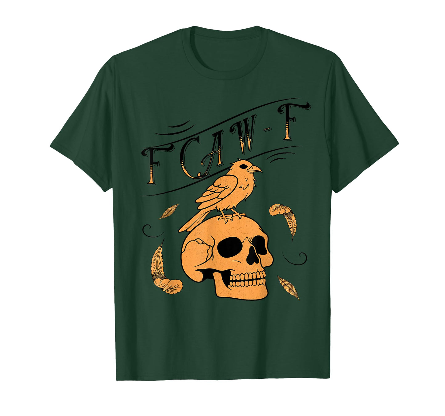 F CAW-F Humorous Crow Graphic T For Men Women T-Shirt