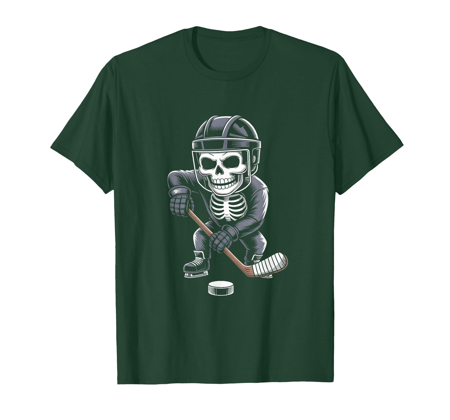 Halloween Skeleton Ice Hockey T-Shirt