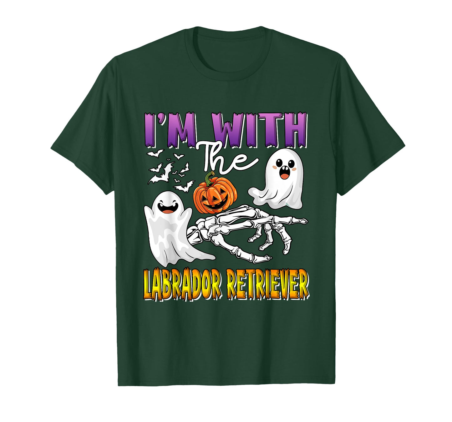 I'm with Labrador Retriever Halloween Boo Funny Single Owner T-Shirt