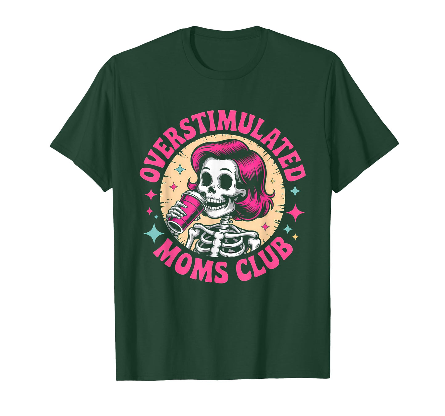 Overstimulated Moms Club Neurodivergent Mom Mental Health T-Shirt
