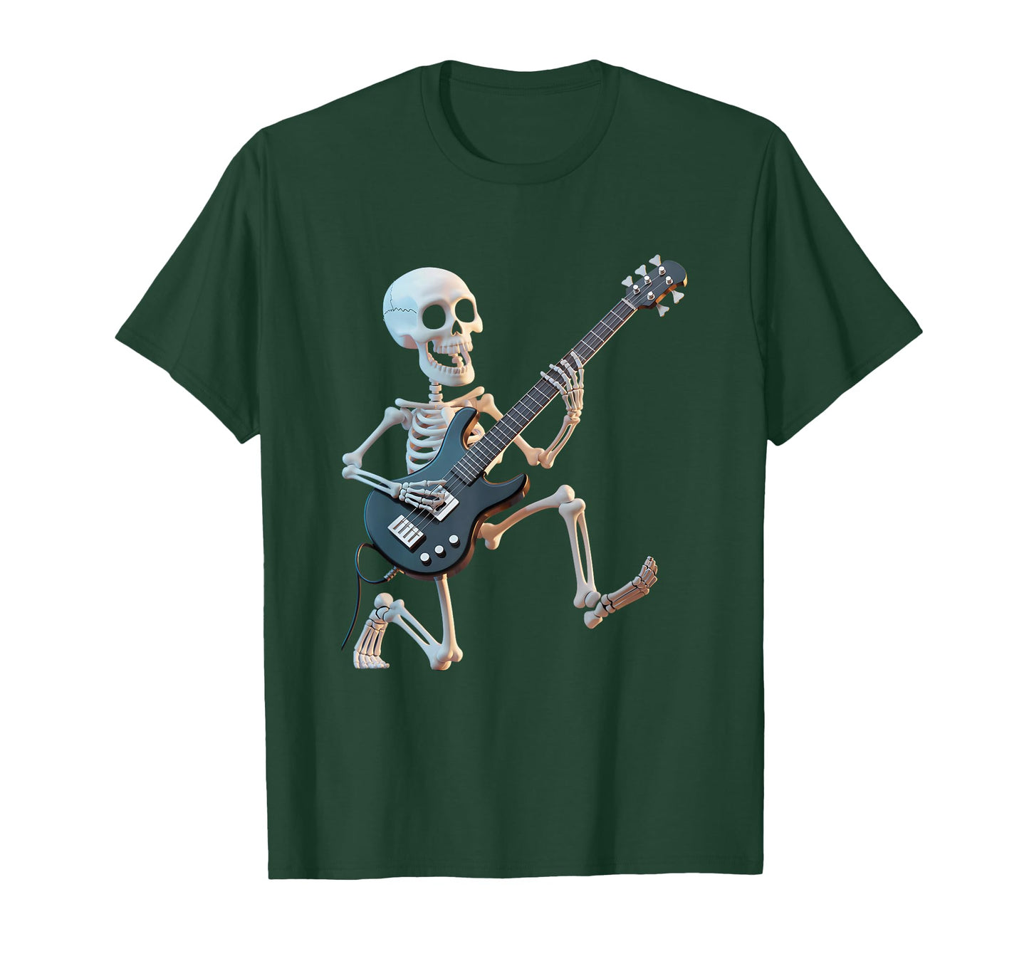 Halloween Skeleton Playing Bass for Bassist Bass Guitarist T-Shirt