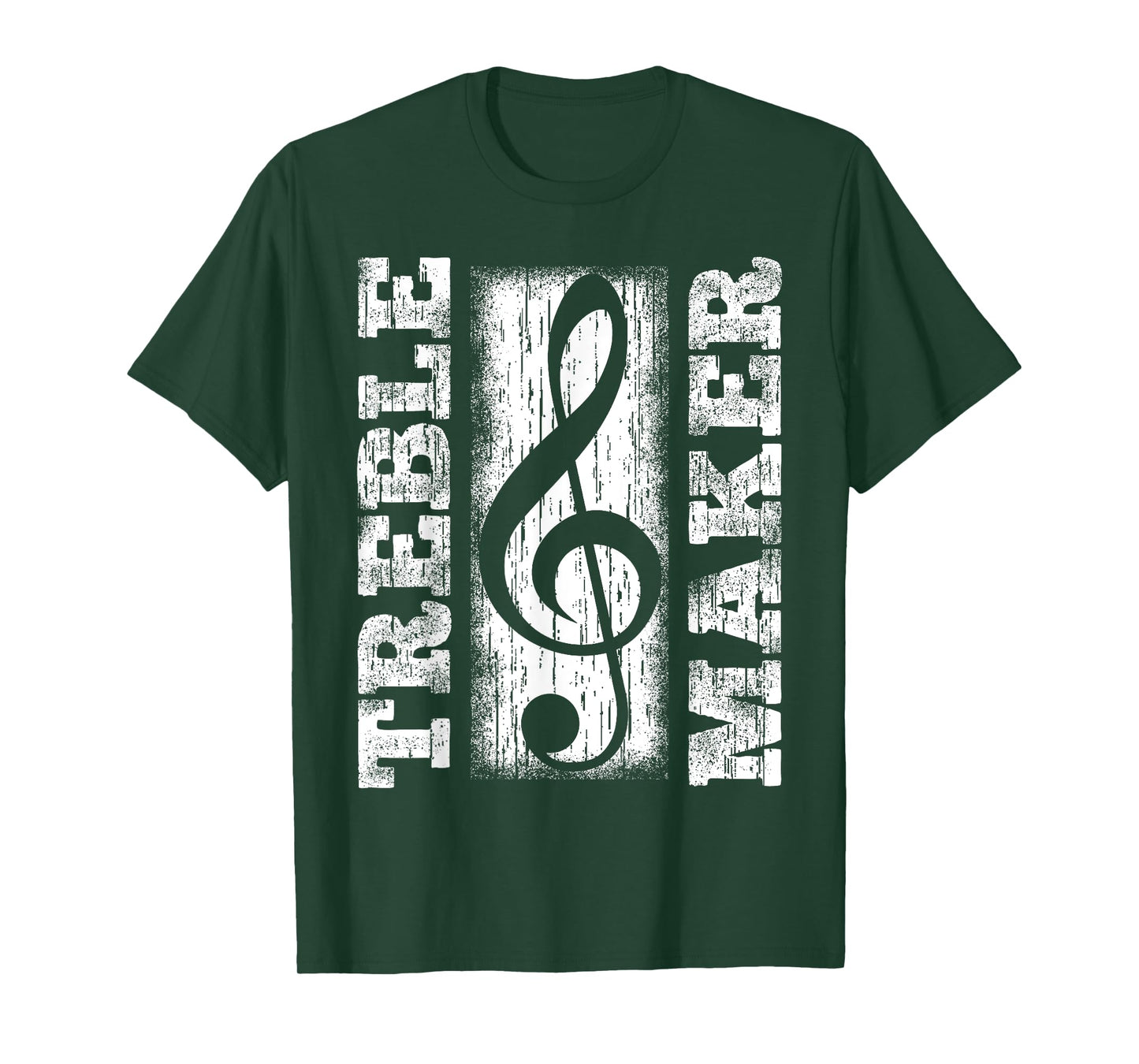 Treble Maker - Funny Distressed Treble Clef Graphic T-Shirt