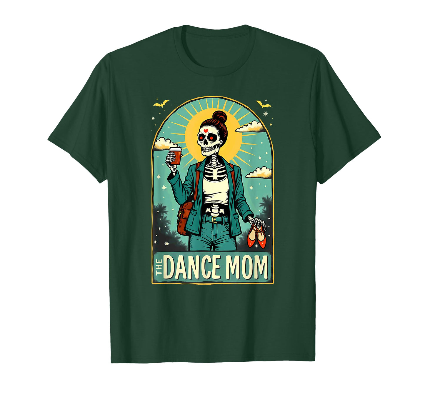 Tarot Card Dance Mom Skeleton Halloween T-Shirt