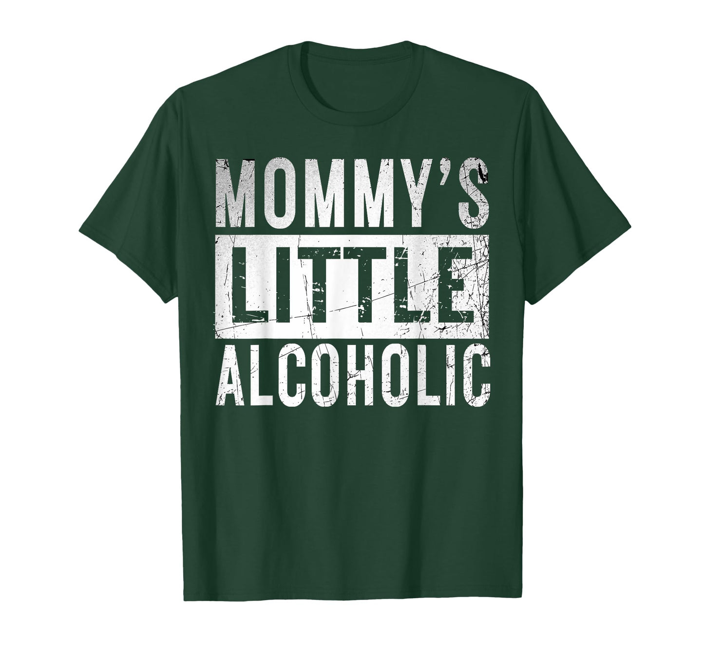 Mommy's little alcoholic Funny edgy Alcoholism Mom Humor T-Shirt
