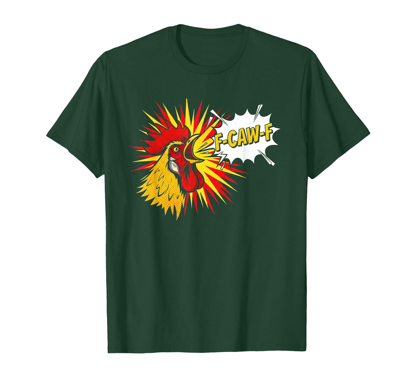 Funny Rooster F-Caw-F Chicken Meme T-Shirt