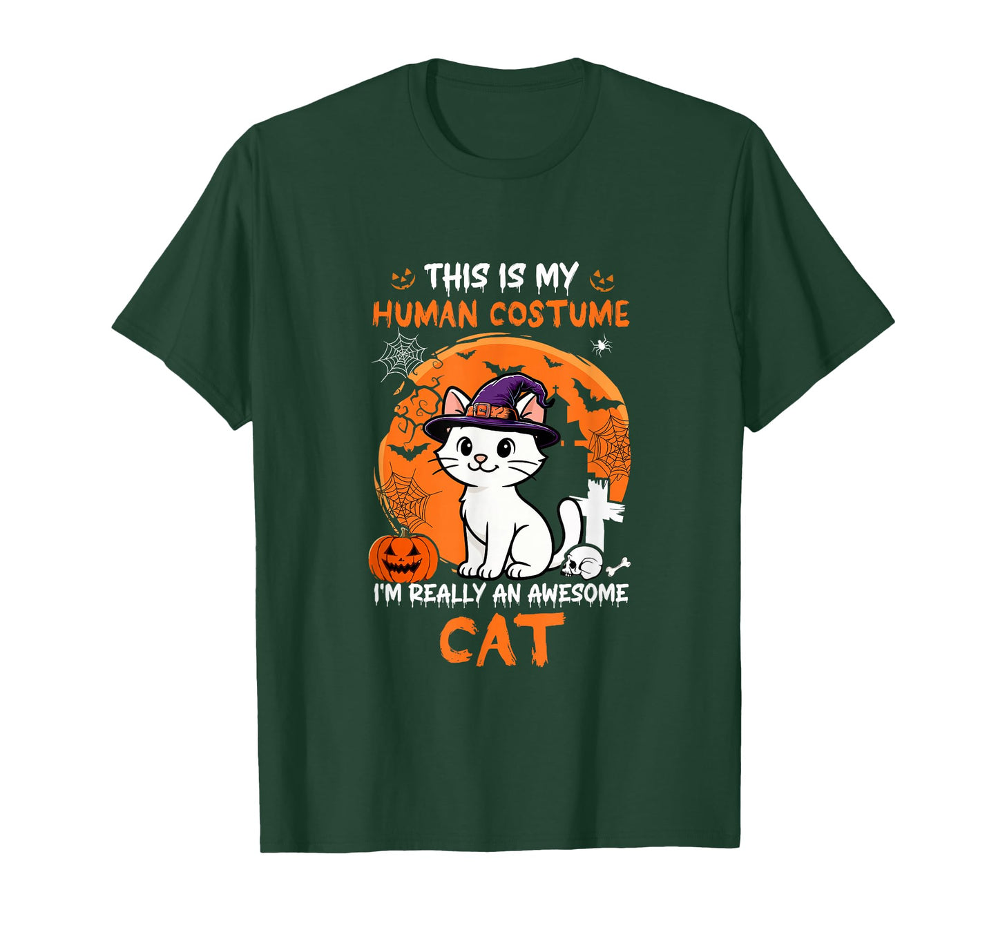 Human Costume Proud Awesome Cat Halloween Cat Owner Lover T-Shirt