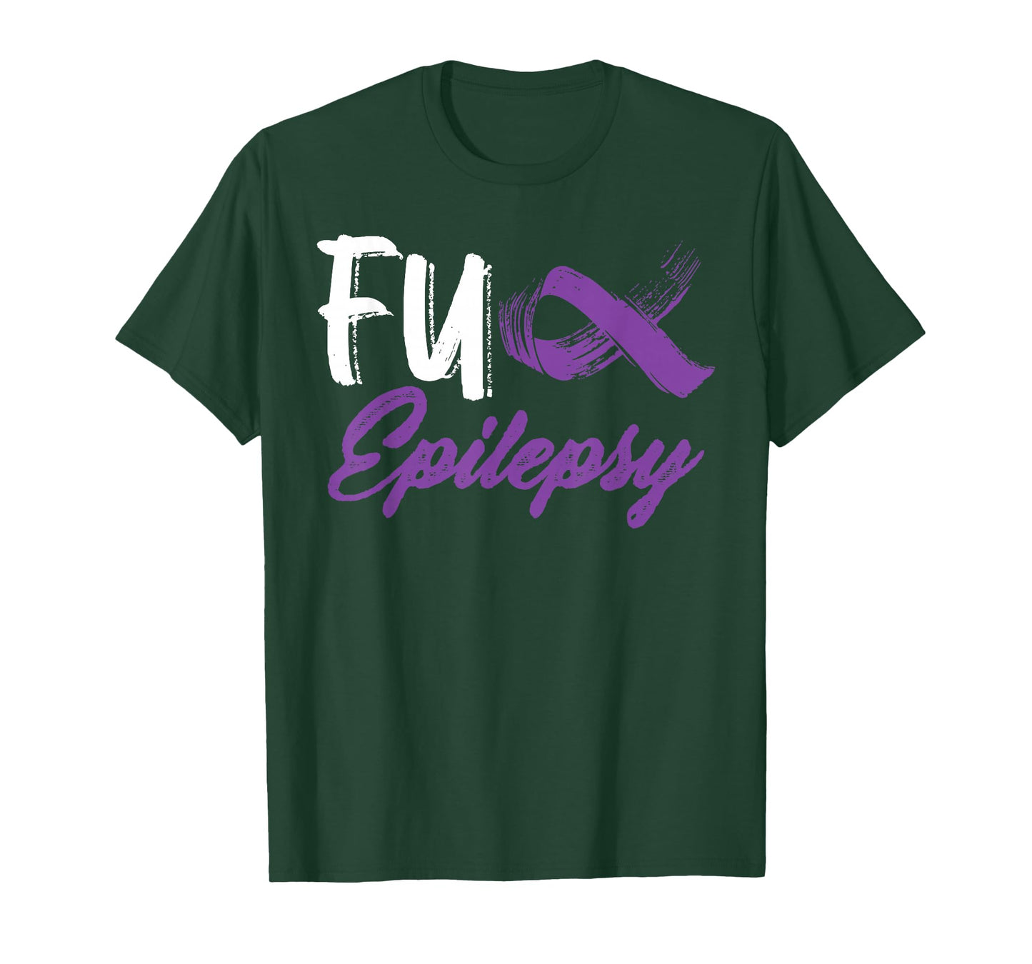 Fuck Epilepsy Awareness Month Warrior Survivor Purple Ribbon T-Shirt