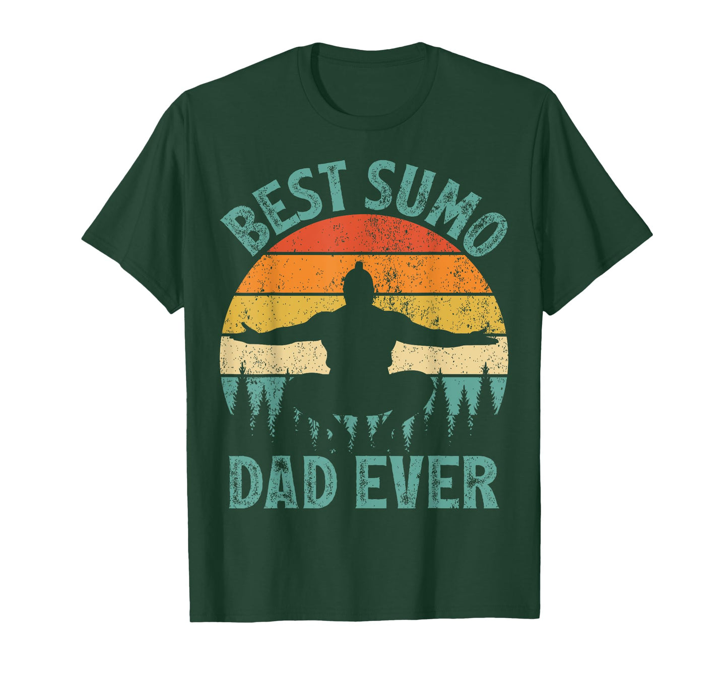 Funny Vintage Best Sumo Dad Ever Father's Day T-Shirt