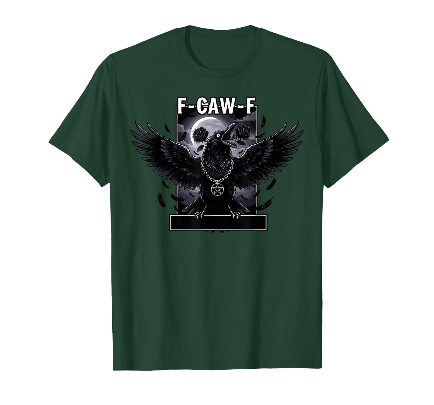 Halloween Scary Crow F-CAW-F Raven T-Shirt