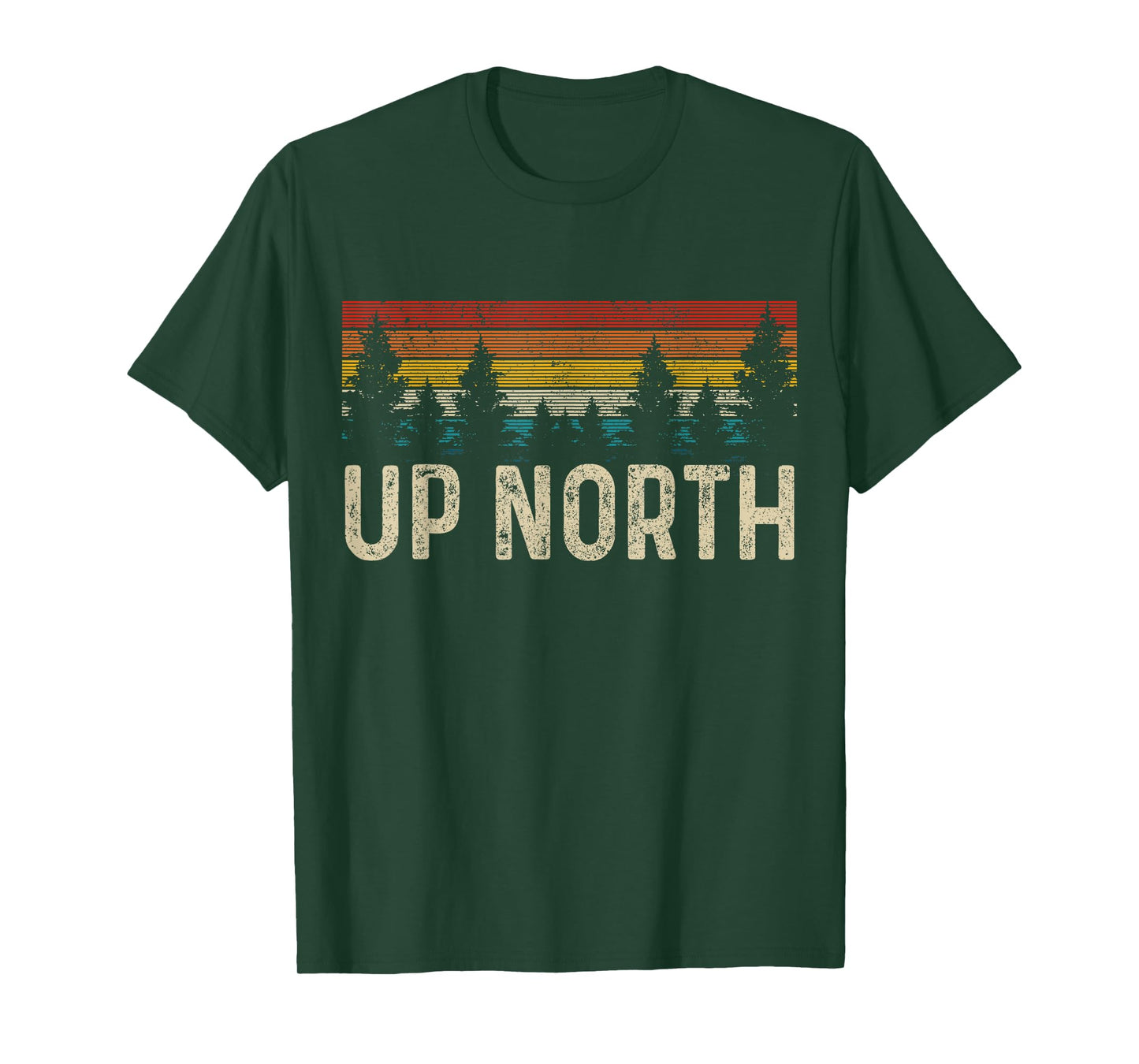 Up North Vintage Hiking Nature Camping Alaska PNW Hiker T-Shirt