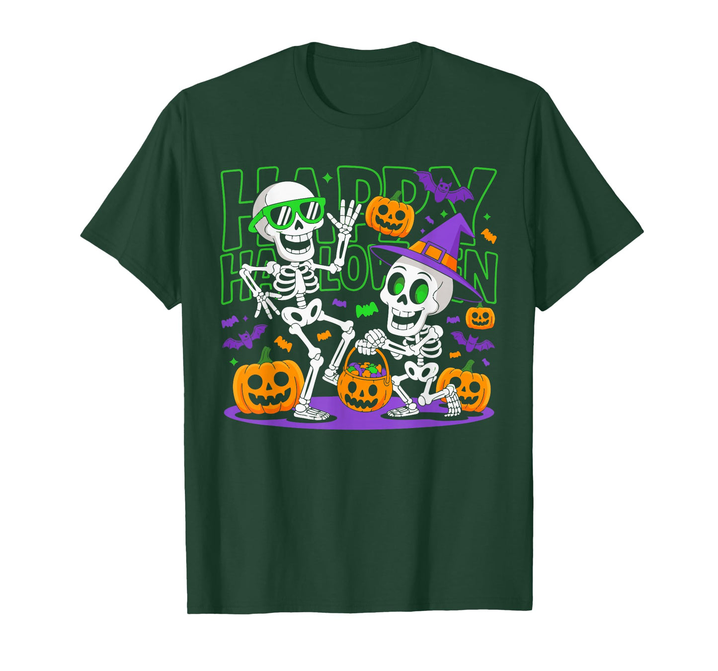 Halloween Party Skeletons Haunted Fun Graphic for Men Women T-Shirt