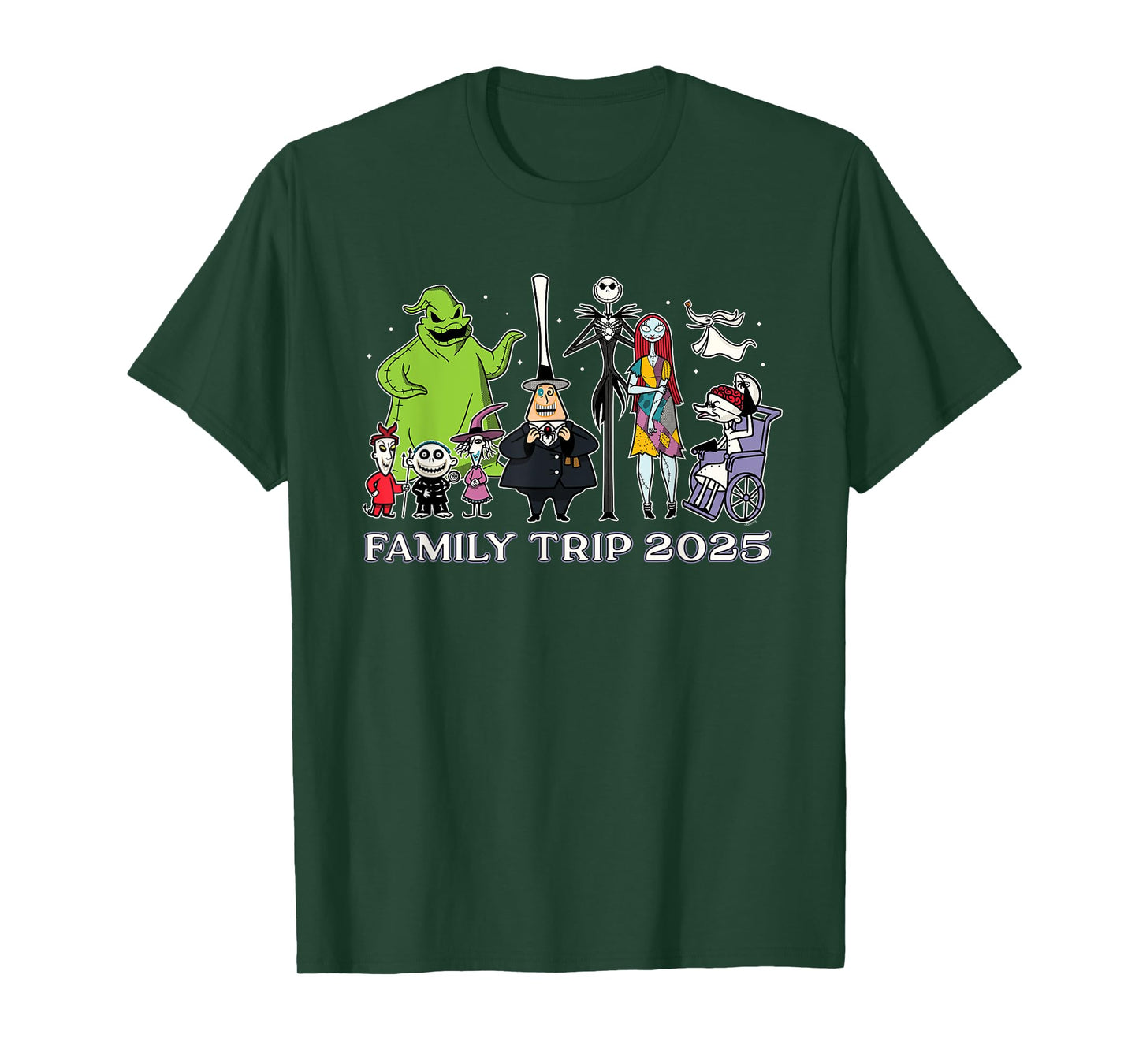 Disney The Nightmare Before Christmas Stars Family Trip 2025 T-Shirt