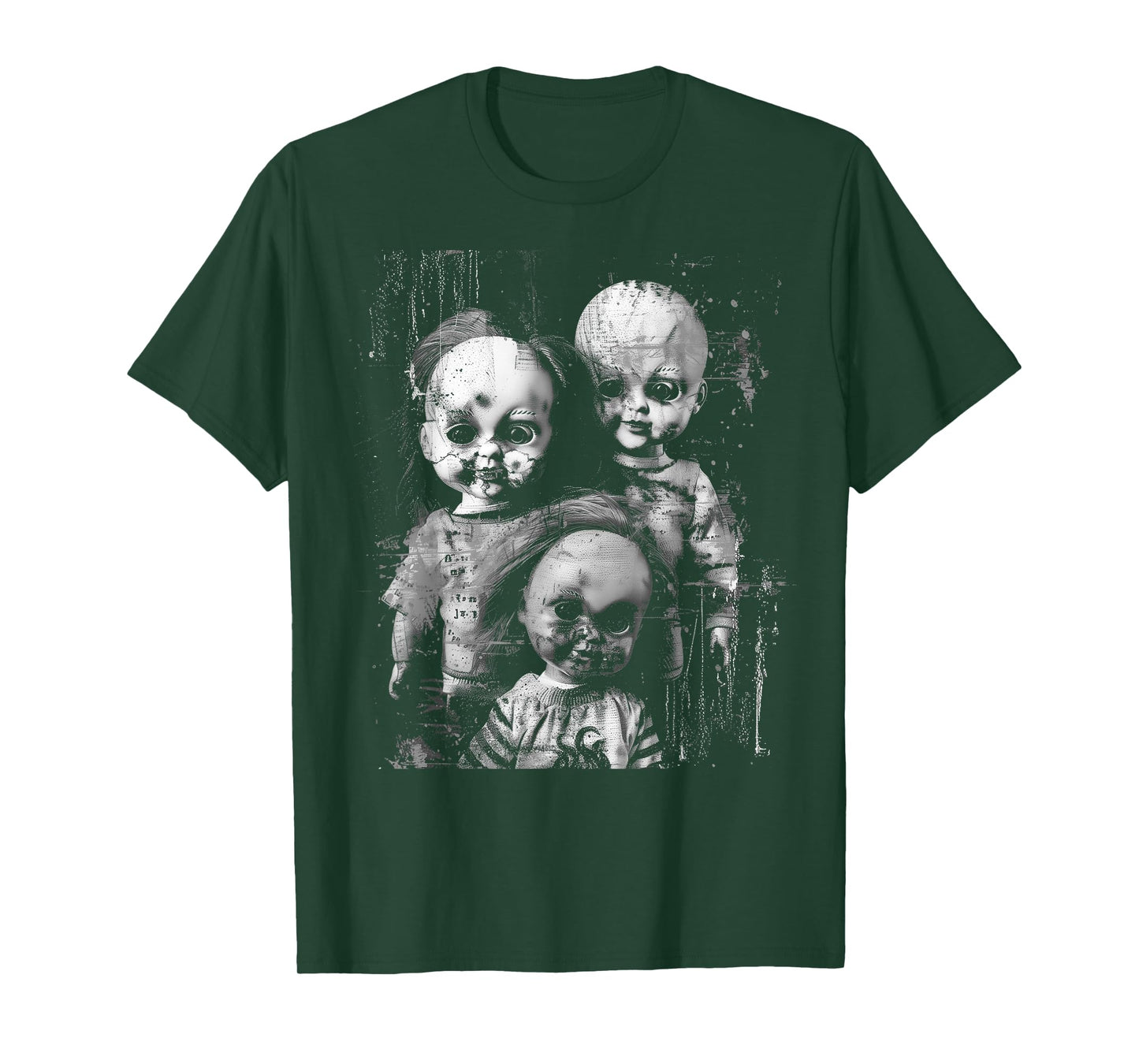 Haunted Creepy Doll Horror Toy Halloween Goth Alt Scary Emo T-Shirt