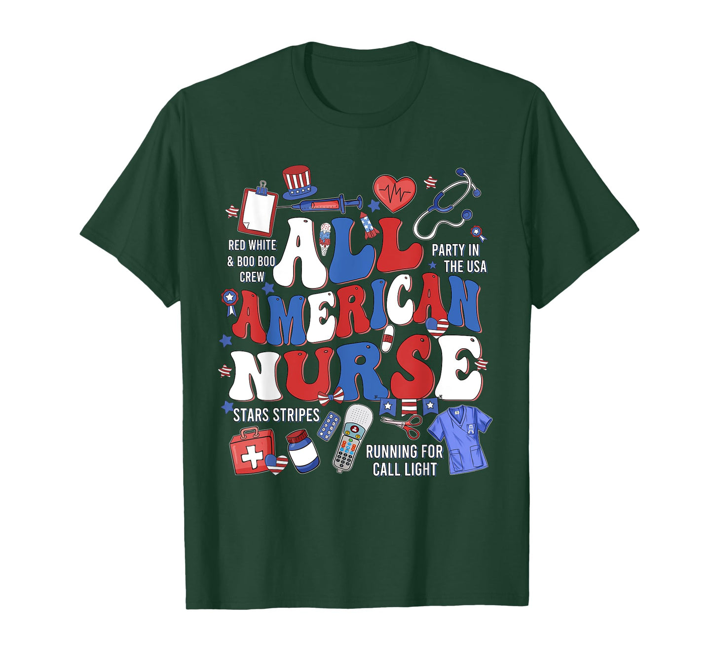 All American Nurse Memorial Day Honor And Remember T-Shirt
