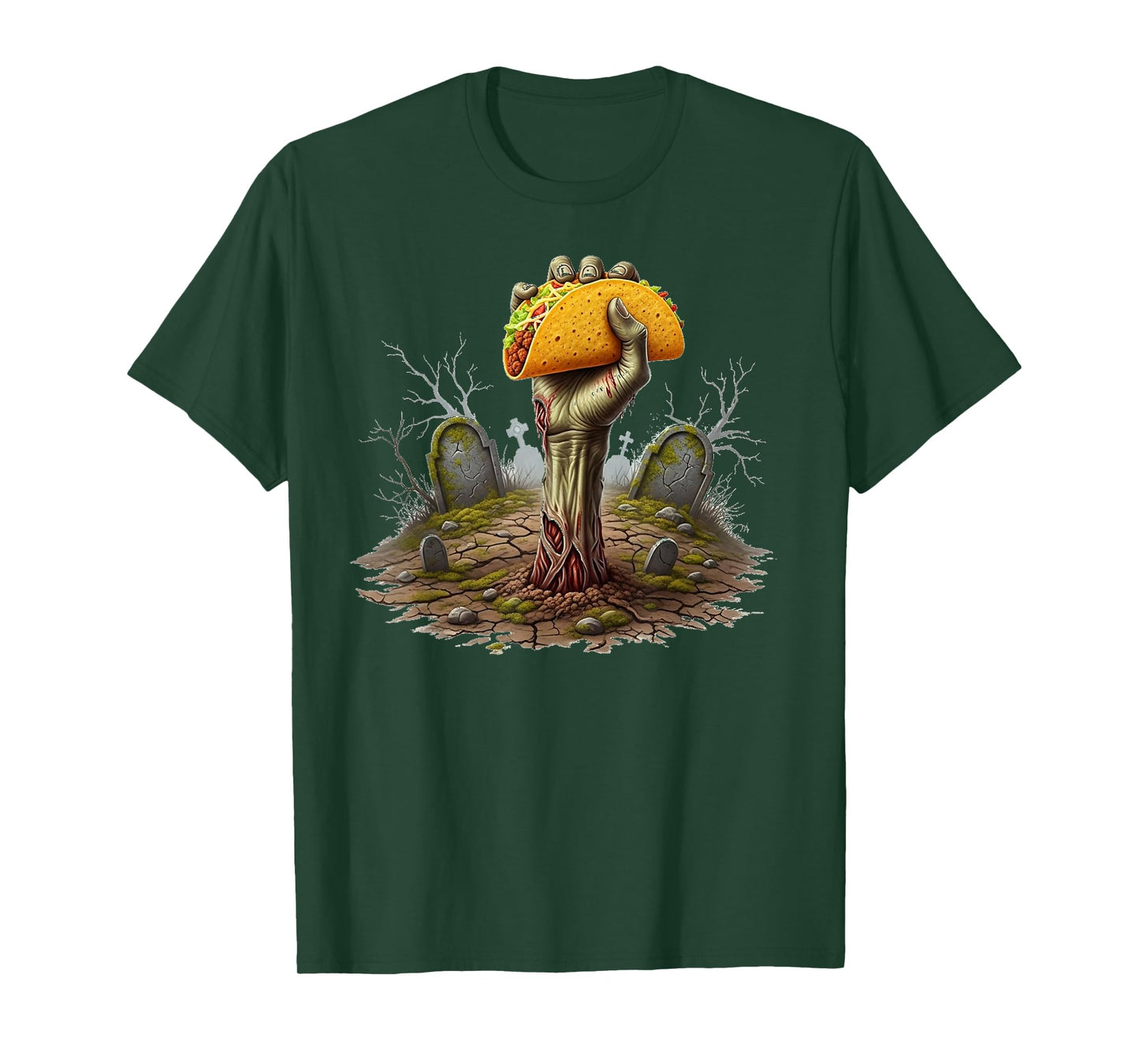 Zombies Hand Holding a Taco T-Shirt