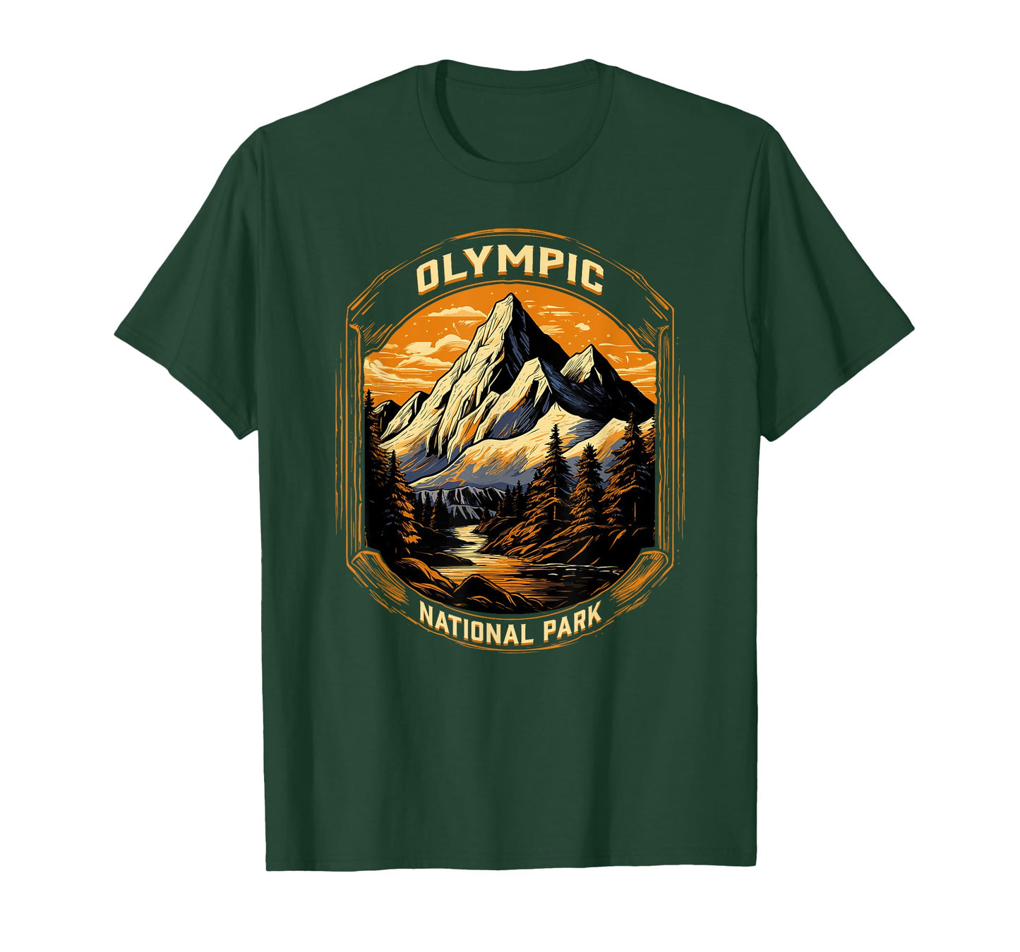 Olympic National Park Mountain River Tourist Souvenir T-Shirt